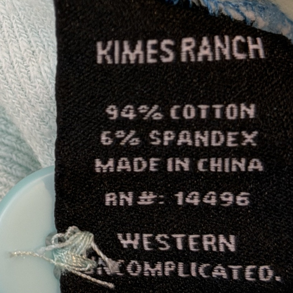 Kimes Ranch Mint Sunrise Hoodie XL Green Henley Western Coastal Cowgirl Rodeo - Picture 5 of 11